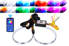 Riglow™ RGB Demon Eyes + Halo Rings | Bluetooth App & Amber Switchback-1