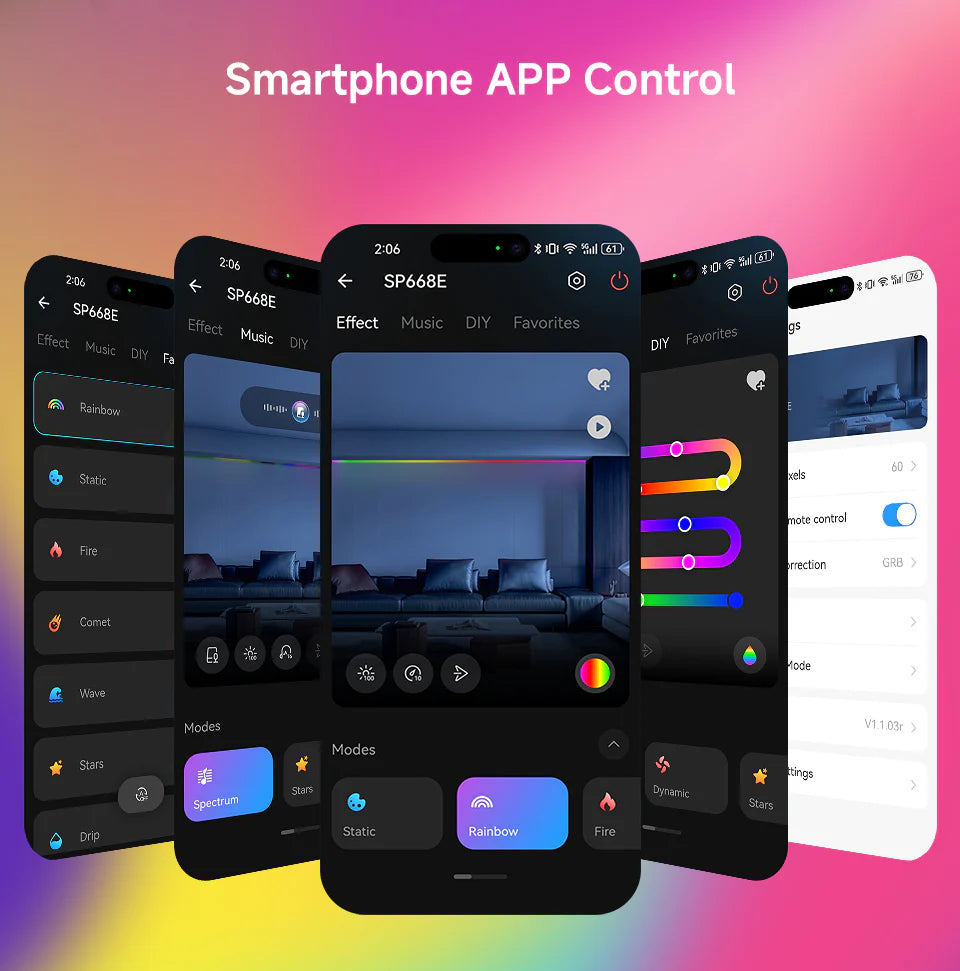 Riglow™ SP668E Bluetooth SPI LED Controller – 2 Output / 4 Output-4