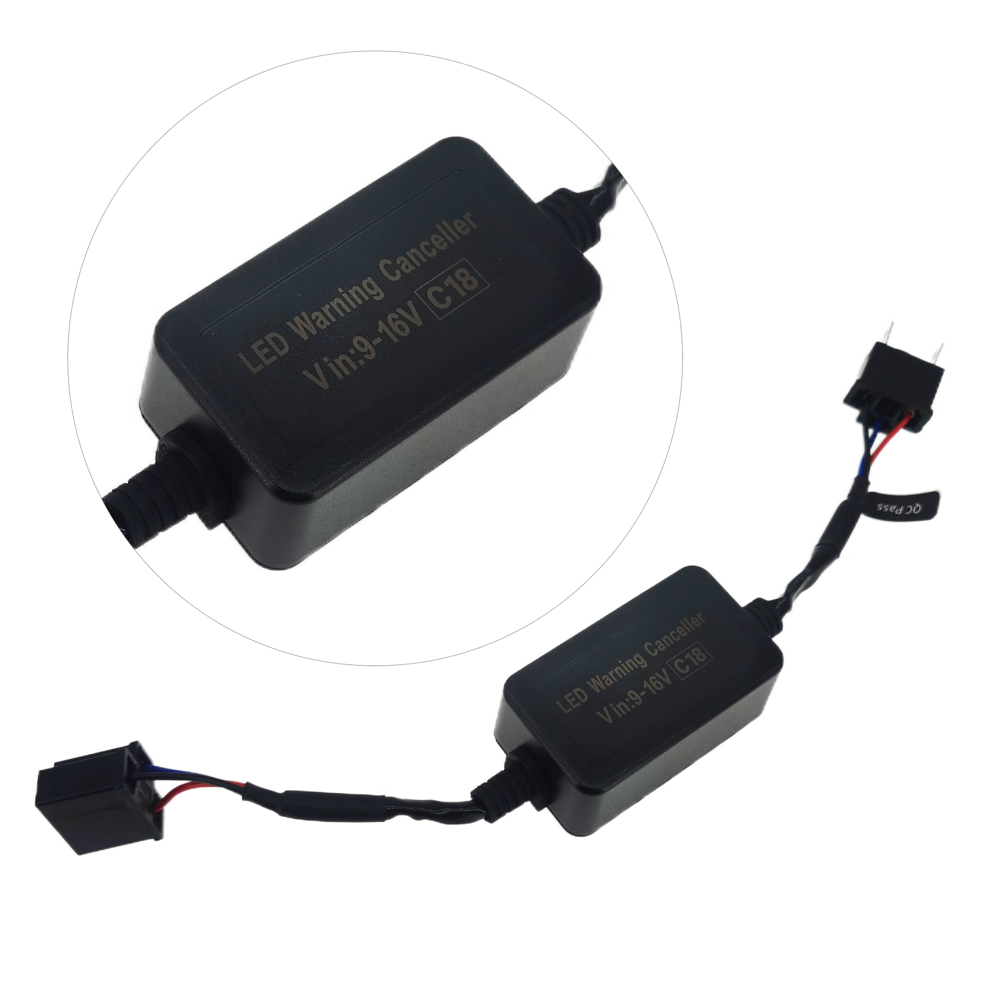 Riglow™ C18 LED Canbus Decoder – H4 Anti-Flicker & Error Canceller (Pair)-1