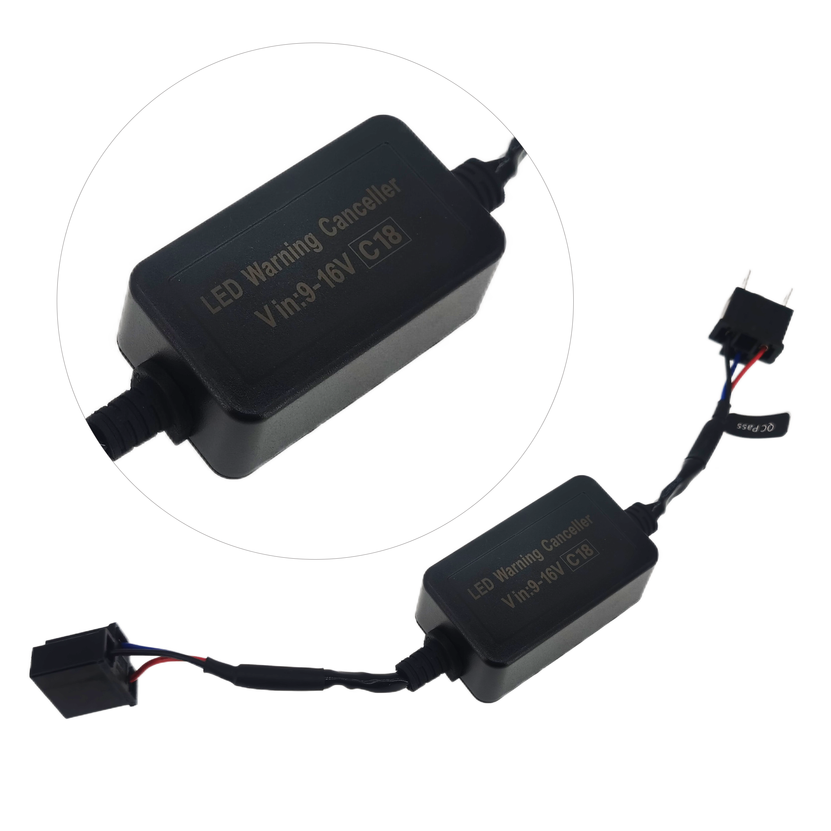 Riglow™ C18 LED Canbus Decoder – H4 Anti-Flicker & Error Canceller (Pair)