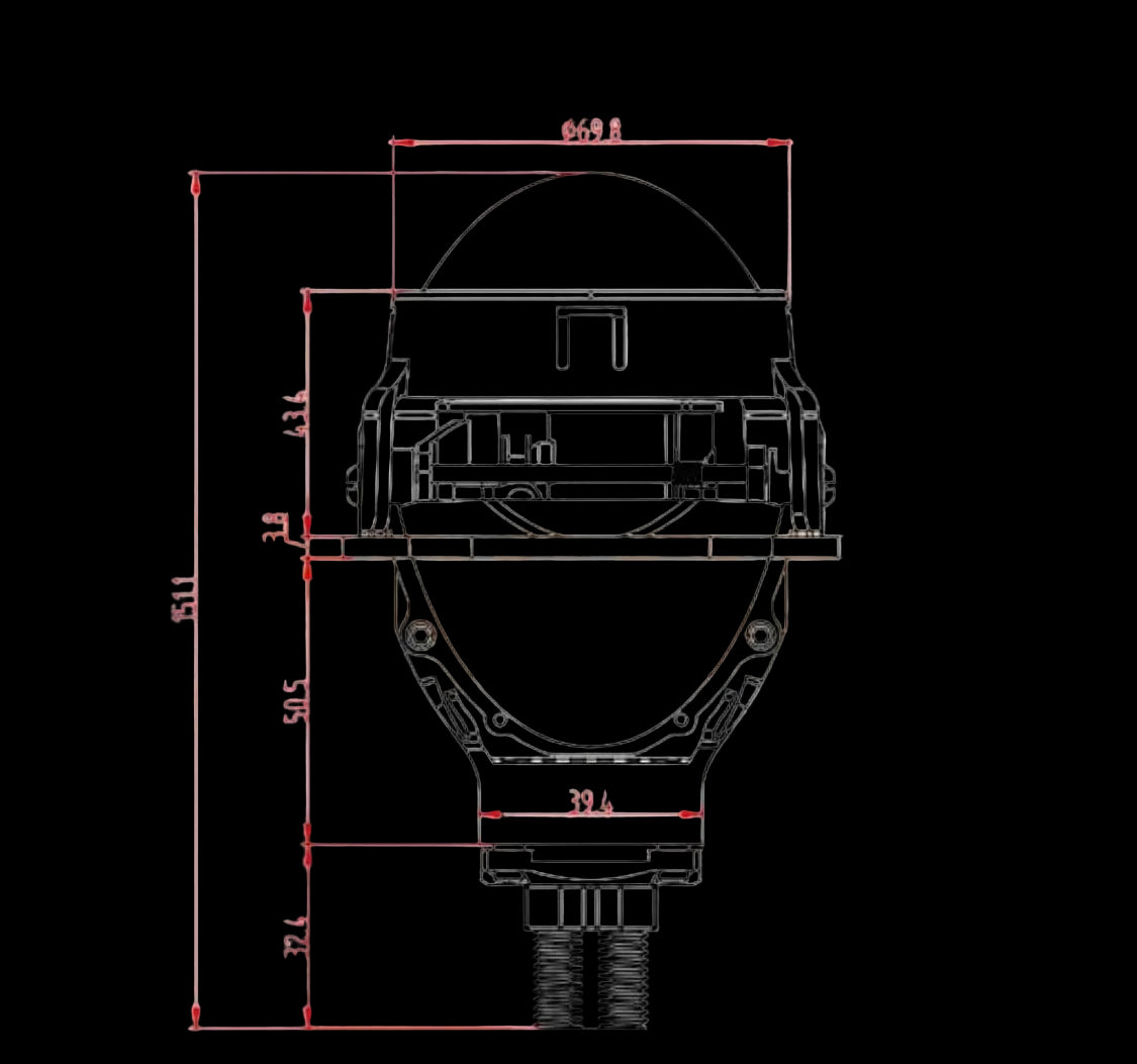 Riglow™ Powered by Carson CS25 2.5" Bi-LED Projector Lens-16