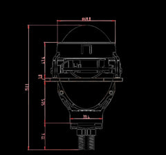 Riglow™ Powered by Carson CS25 2.5" Bi-LED Projector Lens-16