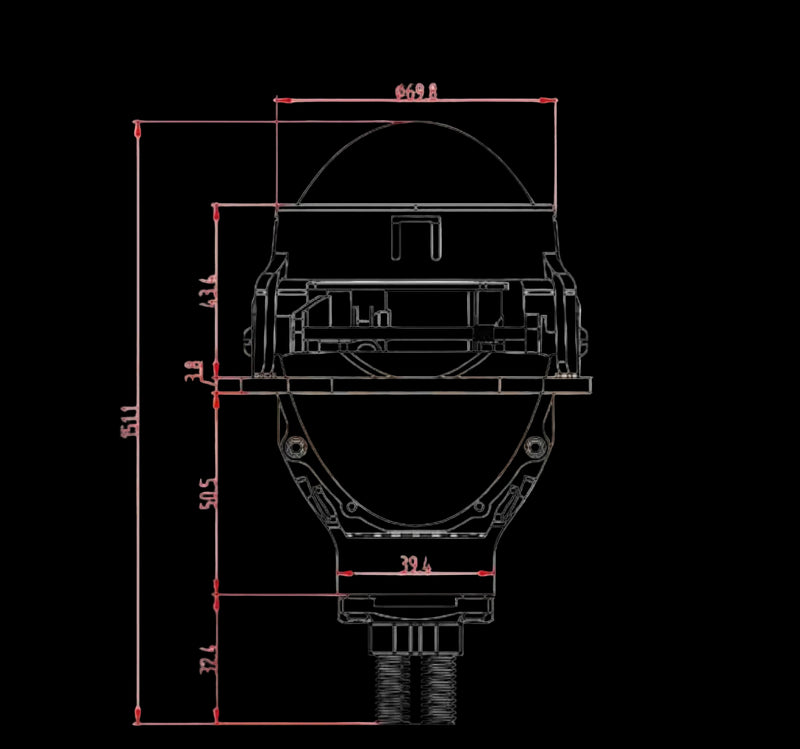 Riglow™ Powered by Carson CS25 2.5" Bi-LED Projector Lens-16
