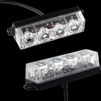 Riglow™ 4-Pod LED Strobe Warning Light – 12V Emergency Side Marker & Grille Light-4