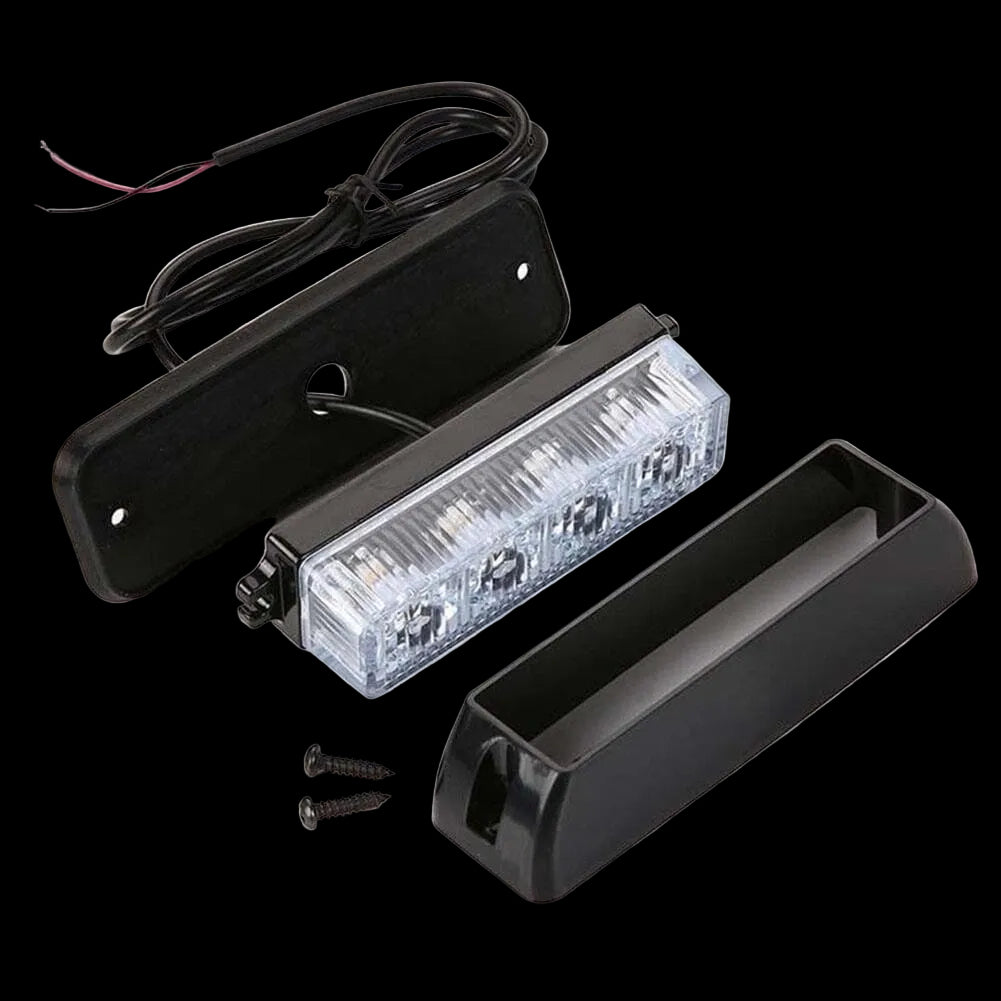 Riglow™ 4-Pod LED Strobe Warning Light – 12V Emergency Side Marker & Grille Light
