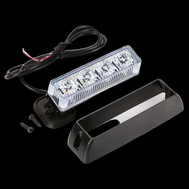 Riglow™ 4-Pod LED Strobe Warning Light – 12V Emergency Side Marker & Grille Light-3