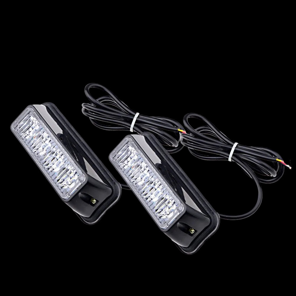 Riglow™ 4-Pod LED Strobe Warning Light – 12V Emergency Side Marker & Grille Light