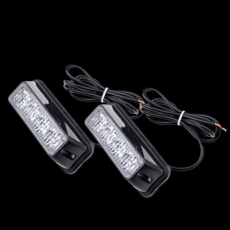 Riglow™ 4-Pod LED Strobe Warning Light – 12V Emergency Side Marker & Grille Light-2