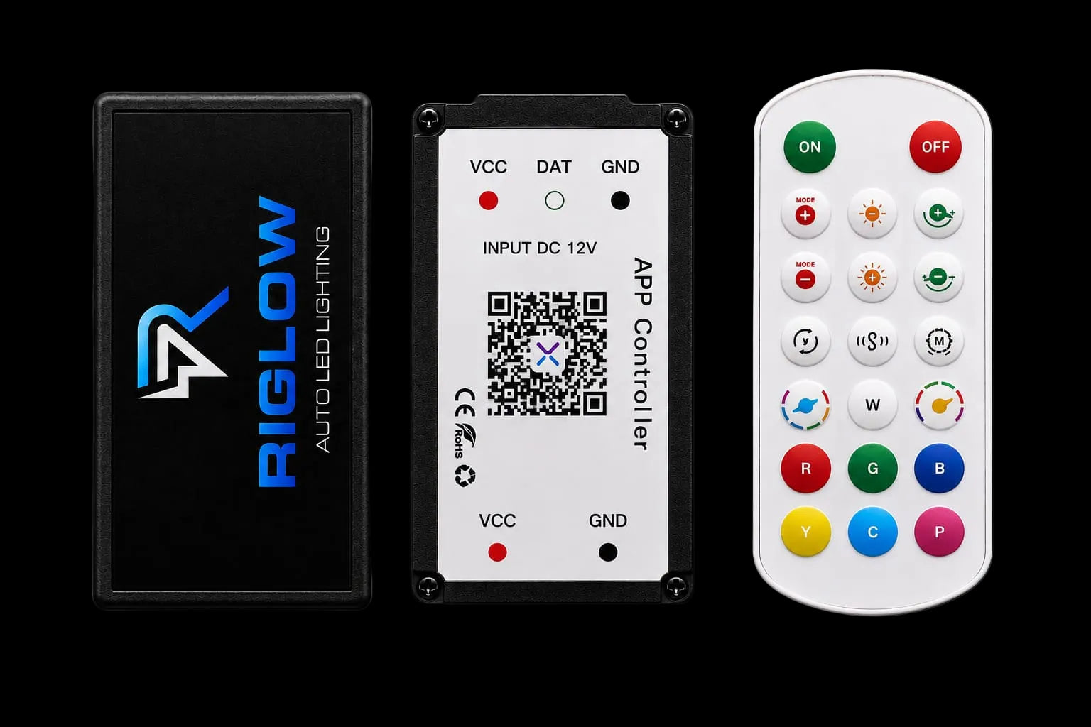Riglow™ SP668E Waterproof RGB SPI LED Controller – With Remote & Opening Ceremony Animation-1