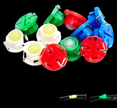 Riglow™ T4.7 Neo Wedge COB LED Dashboard Bulb – available in White, Ice Blue, Blue, Red, Green, and Yellow