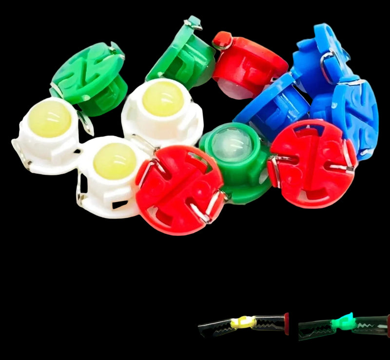 Riglow™ T4.7 Neo Wedge COB LED Dashboard Bulb – available in White, Ice Blue, Blue, Red, Green, and Yellow