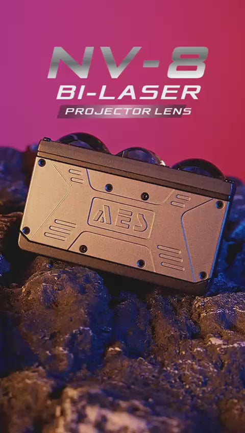 Riglow™ Powered by AES NV-8 Laser Bi-LED Auxiliary Driving Lights – White / Amber Dual Color-2