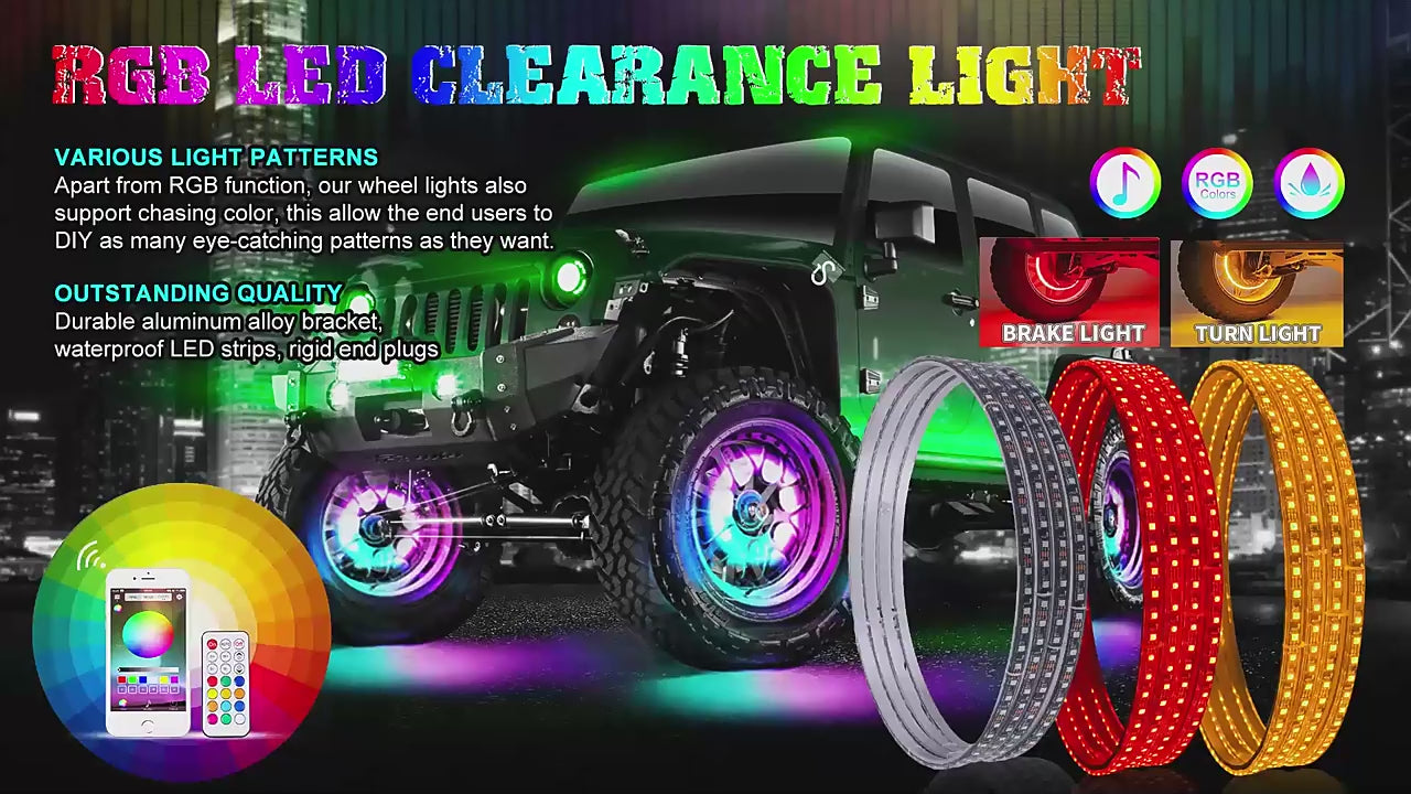 Riglow™ Single Row LED Wheel Ring Light Kit-2
