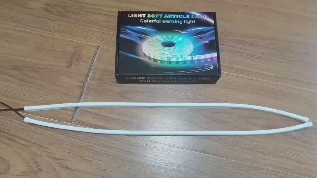 Riglow™ RGB Flexible LED DRL Tube Lights – App-Controlled Sequential Chasing Angel Eye Kit with Opening Sequence & Switchback Turn Signal (60CM)-2