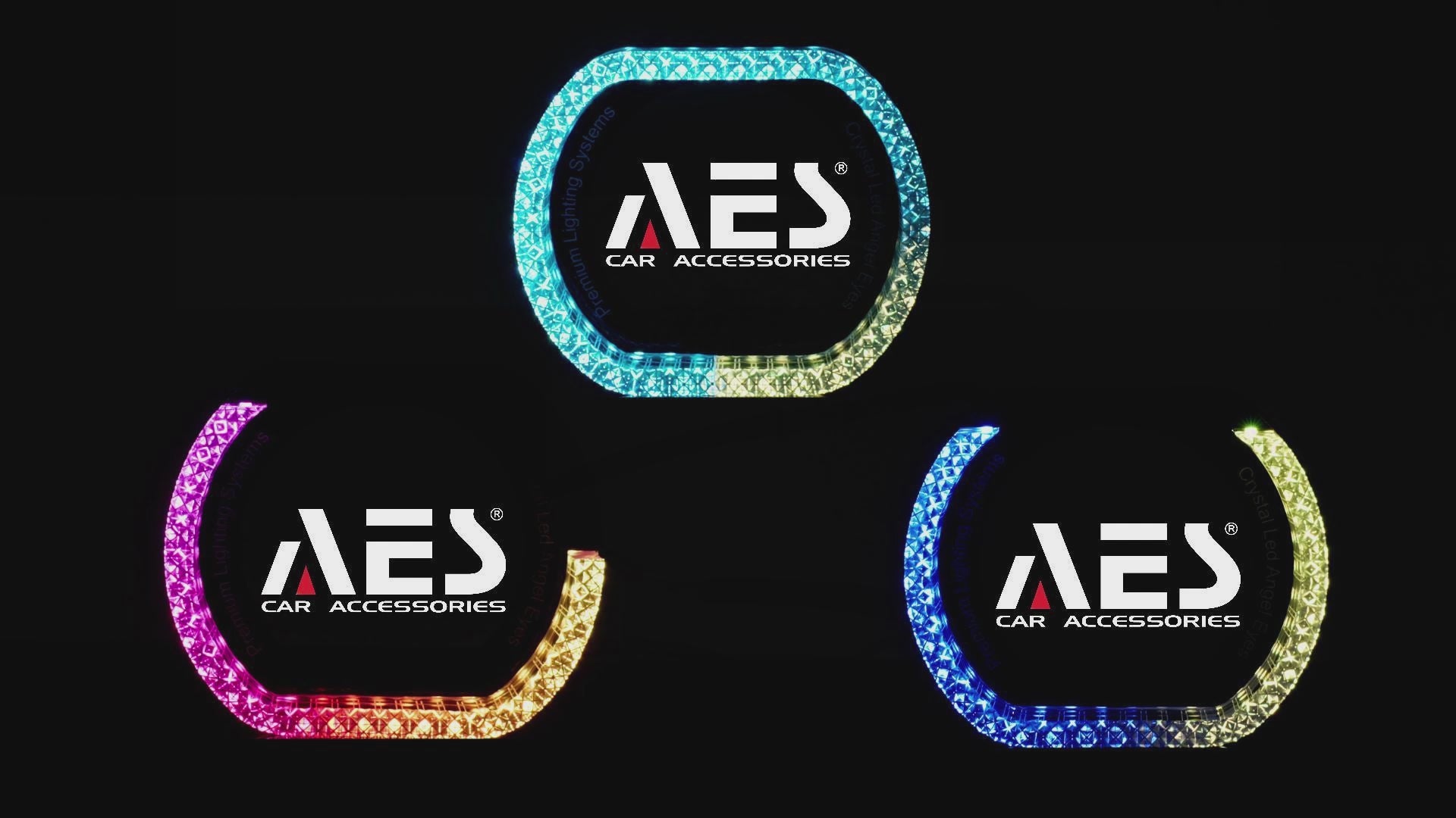 Riglow™ Powered by AES M9-S 5D S-Shape Switchback Angel Eyes Shroud with Welcome Function – 2.5"/3.0" Projector Lens-9