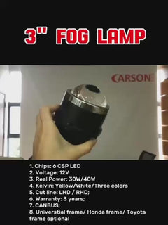 Riglow™ Powered by Carson Bi-LED Projector Fog Lamps – F2 & F3 Series | 6000K White-15