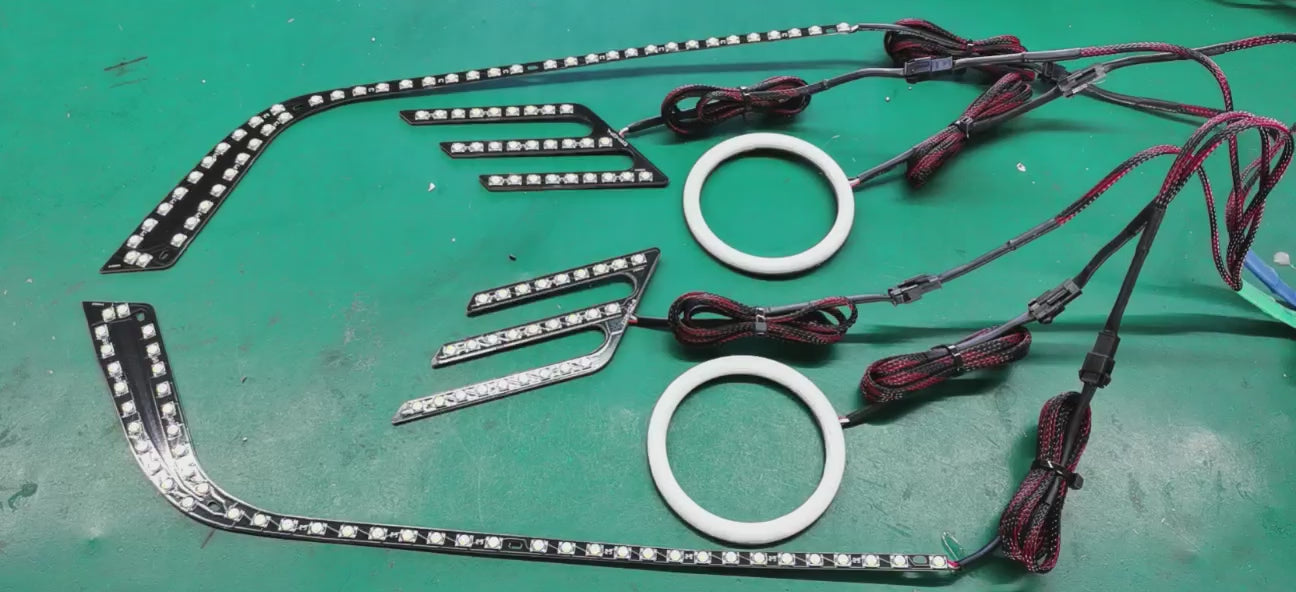 Riglow™ RGB Halo Ring & LED Board Kit – Mustang Style | SP110 App-Controlled | Ford Ranger PX2 / PX3 (2015–2021)-3