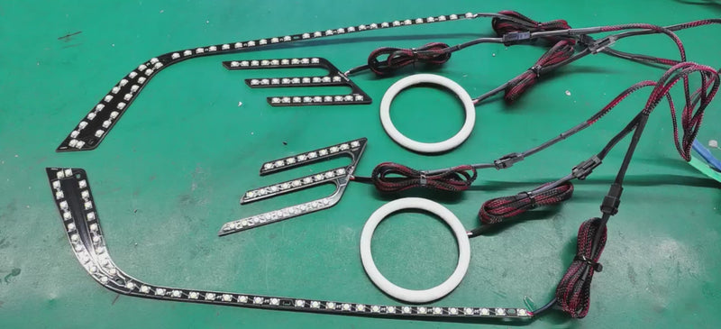 Riglow™ RGB Halo Ring & LED Board Kit – Mustang Style | SP110 App-Controlled | Ford Ranger PX2 / PX3 (2015–2021)-3