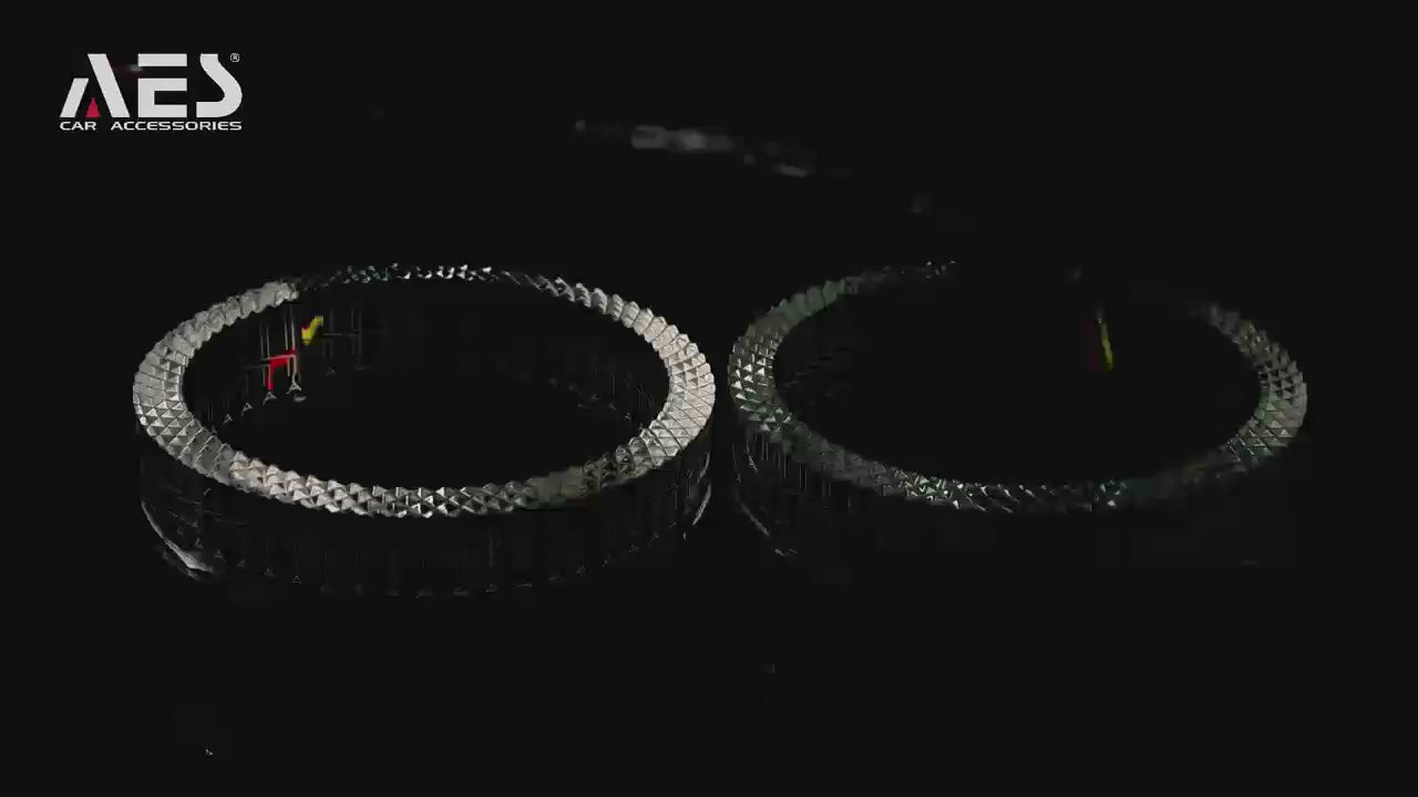 Riglow™ Powered by AES M5 5D RGB Crystal Angel Eyes Shroud | Bluetooth, Switchback & Welcome Function-5