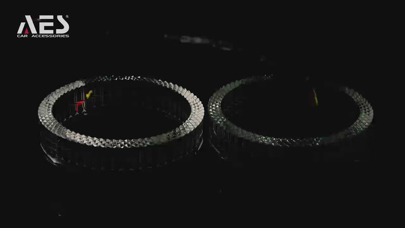Riglow™ Powered by AES M5 5D RGB Crystal Angel Eyes Shroud | Bluetooth, Switchback & Welcome Function-5