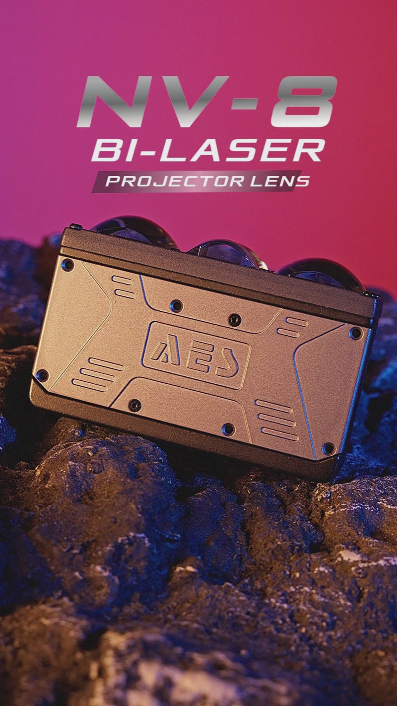 Riglow™ Powered by AES NV-8 Laser Bi-LED Auxiliary Driving Lights – White / Amber Dual Color-2
