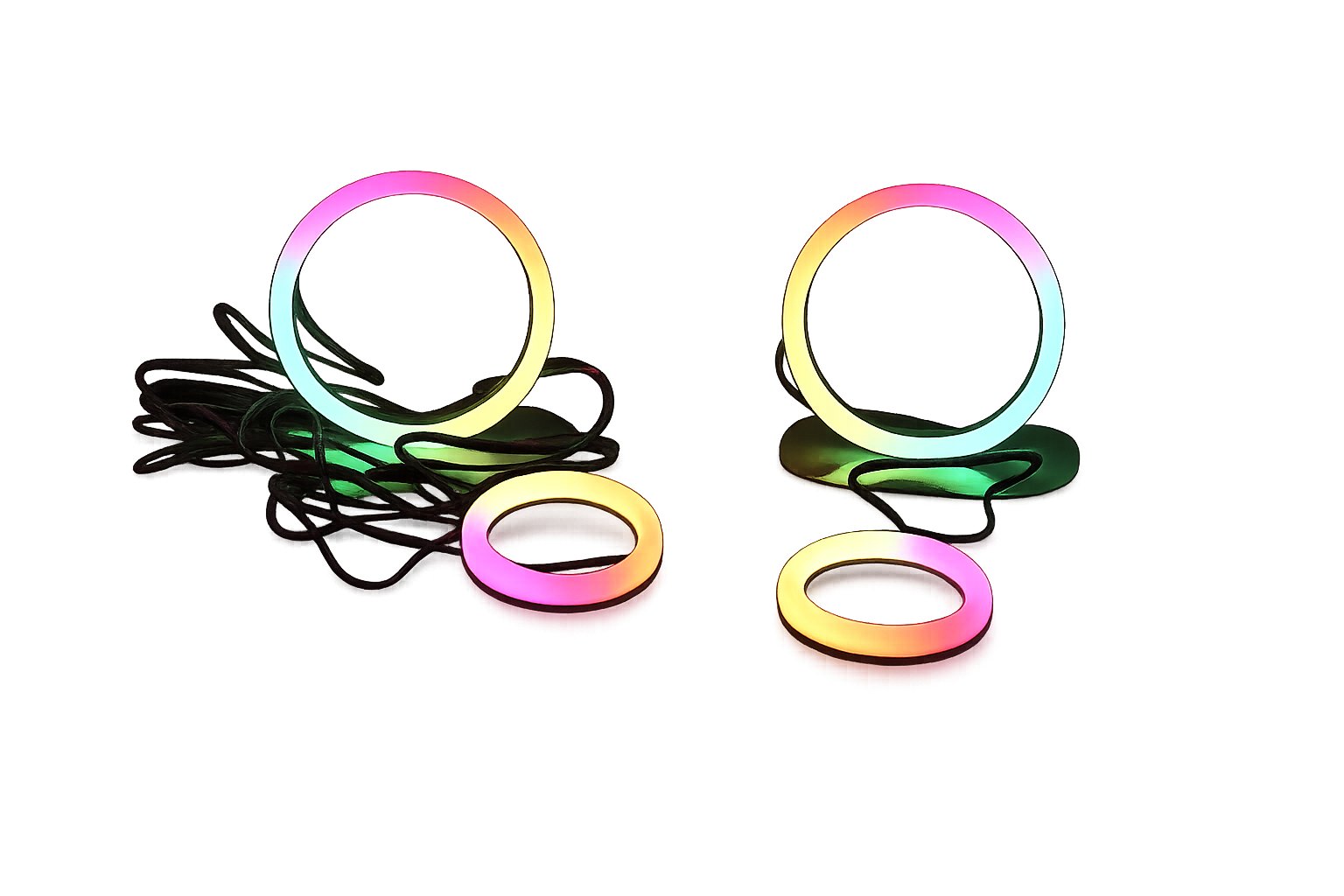 Riglow™ RGB Chasing LED Halo Rings (60mm–100mm)