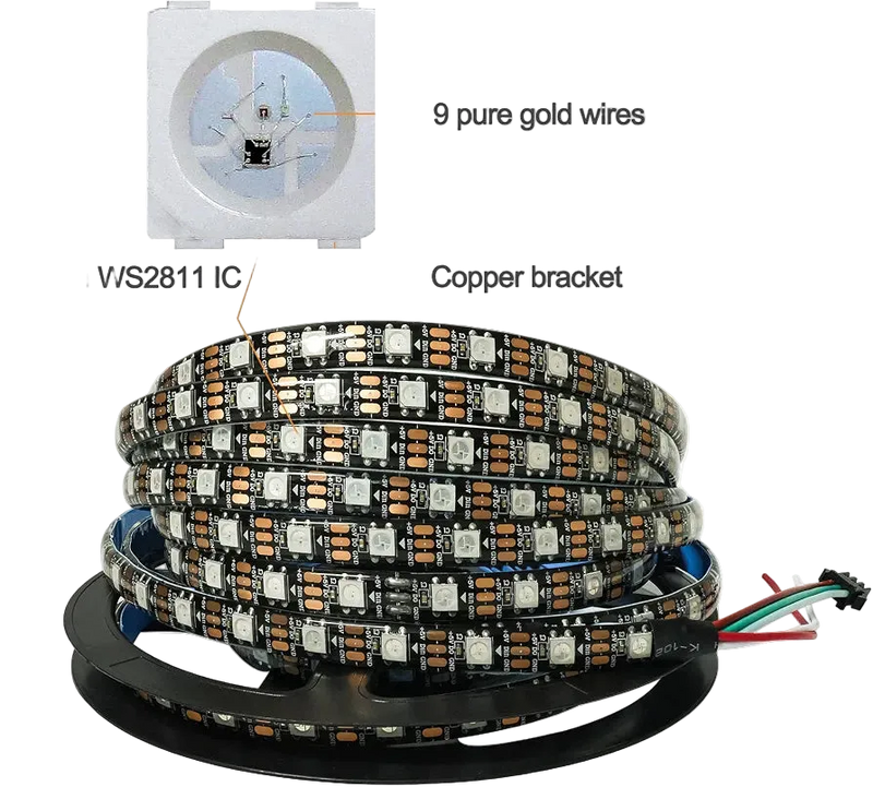 Riglow™ WS2812B Addressable RGB LED Strip-6