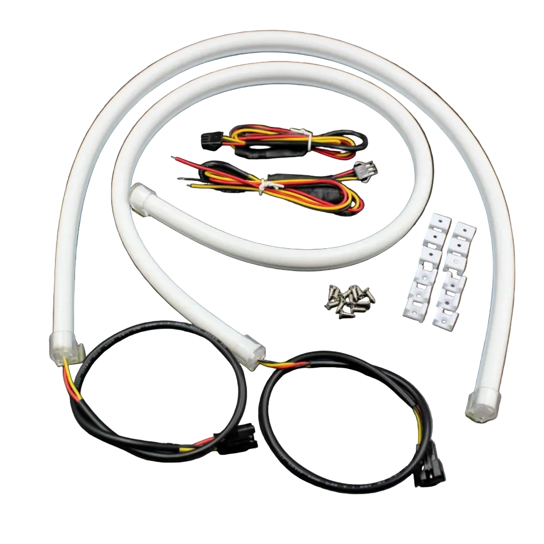 Riglow™ 24" Sequential DRL LED Strip Lights – White DRL & Amber Flowing Turn Signal (2PCS)-4