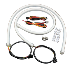 Riglow™ 24" Sequential DRL LED Strip Lights – White DRL & Amber Flowing Turn Signal (2PCS)-4
