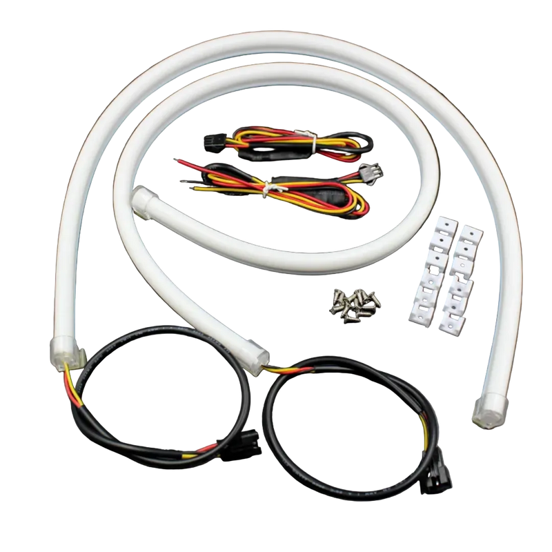Riglow™ 24" Sequential DRL LED Strip Lights – White DRL & Amber Flowing Turn Signal (2PCS)-4