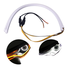 Riglow™ 24" Sequential DRL LED Strip Lights – White DRL & Amber Flowing Turn Signal (2PCS)-3