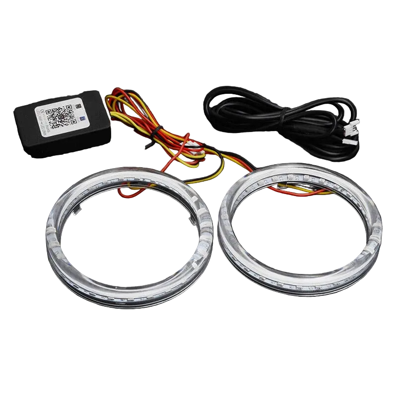 Riglow™ RGB COB LED Halo Rings – 80mm Bluetooth App Controlled (Pair)-7