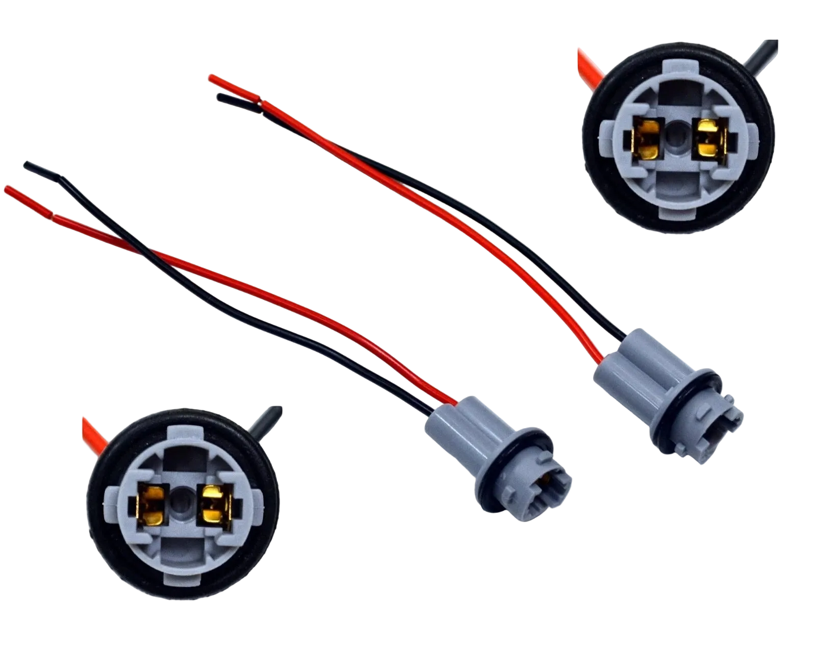 Riglow™ T10 / 194 Female Wiring Pigtail Socket – Universal 2-Pin Repair Harness