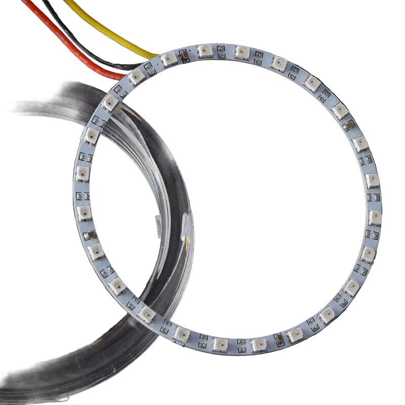 Riglow™ RGB COB LED Halo Rings – 80mm Bluetooth App Controlled (Pair)-6