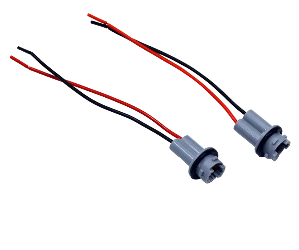 Riglow™ T10 / 194 Female Wiring Pigtail Socket – Universal 2-Pin Repair Harness-3