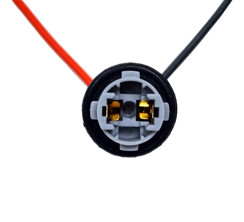 Riglow™ T10 / 194 Female Wiring Pigtail Socket – Universal 2-Pin Repair Harness-2