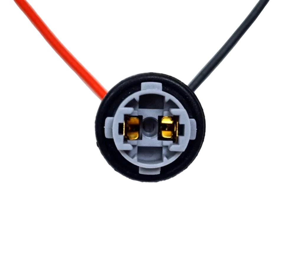 Riglow™ T10 / 194 Female Wiring Pigtail Socket – Universal 2-Pin Repair Harness-2