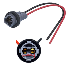 Riglow™ T10 / 194 Female Wiring Pigtail Socket – Universal 2-Pin Repair Harness-4
