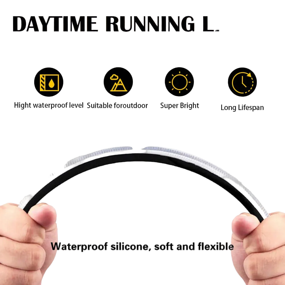 Riglow™ Sequential LED Daytime Running Light (DRL) Strip – White & Amber-3