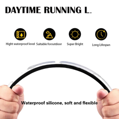 Riglow™ Sequential LED Daytime Running Light (DRL) Strip – White & Amber-3