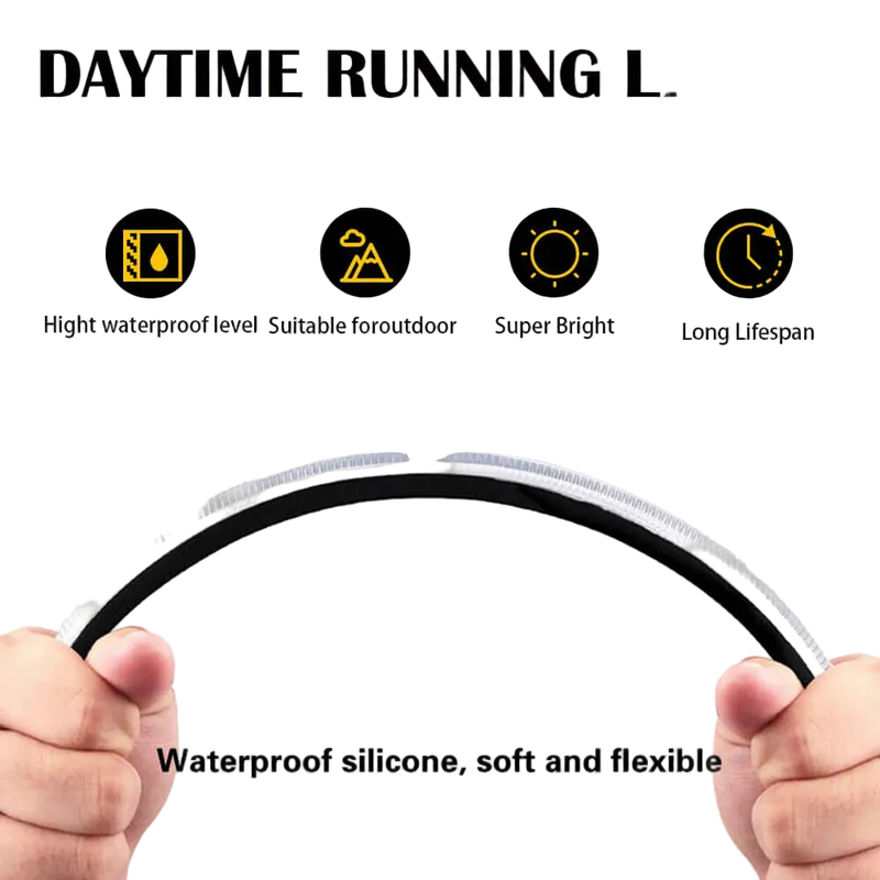 Riglow™ Sequential LED Daytime Running Light (DRL) Strip – White & Amber-3